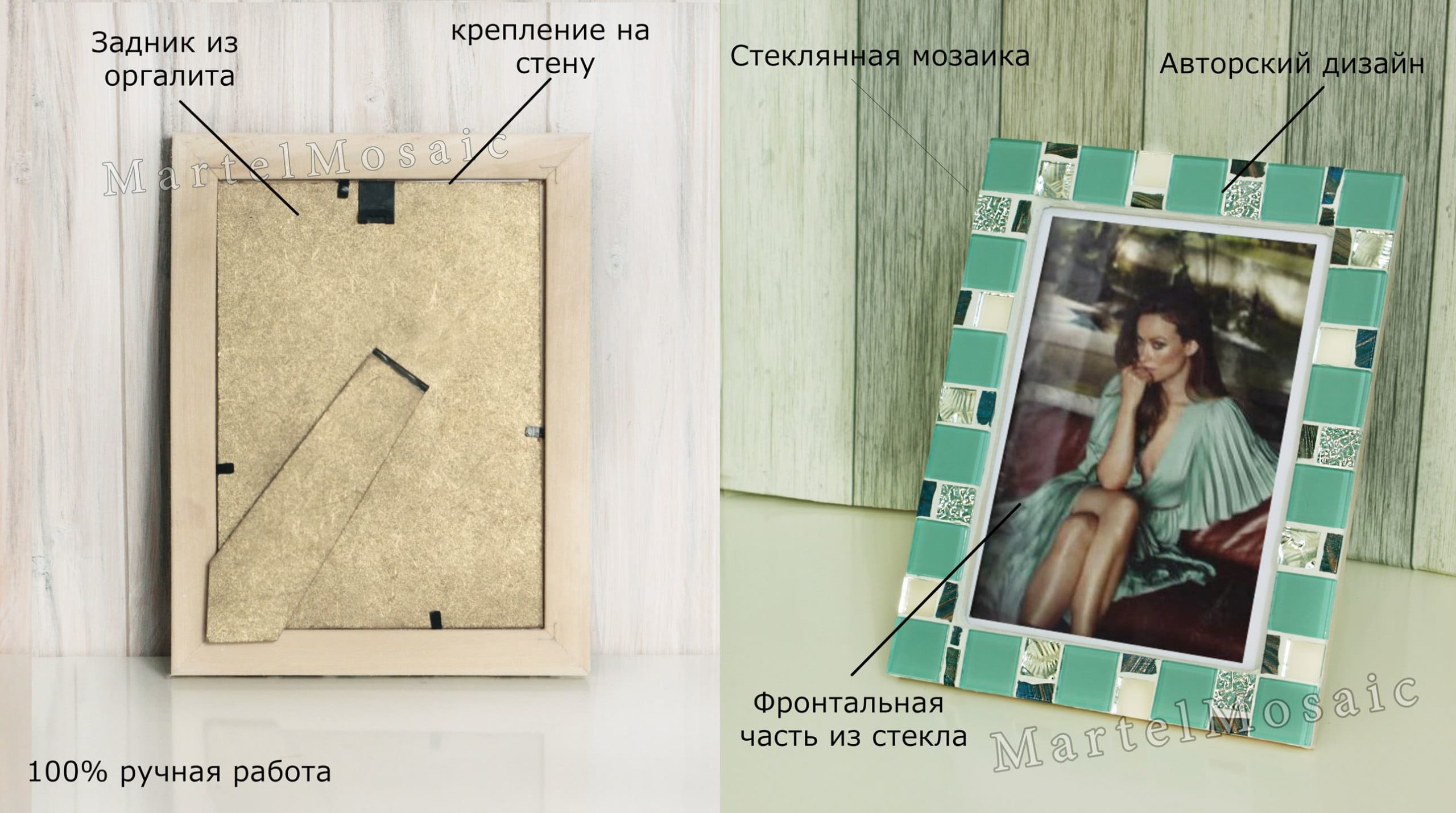 Фоторамка 13x18, серия "Classic", морская волна